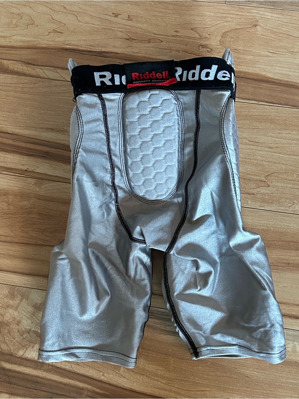 Silver Padded Compression Football Girdle - Boys Small
